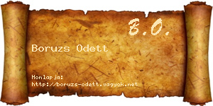 Boruzs Odett névjegykártya